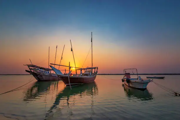 Beautiful Morning Sunrise in seaside Dammam -Saudi Arabia.