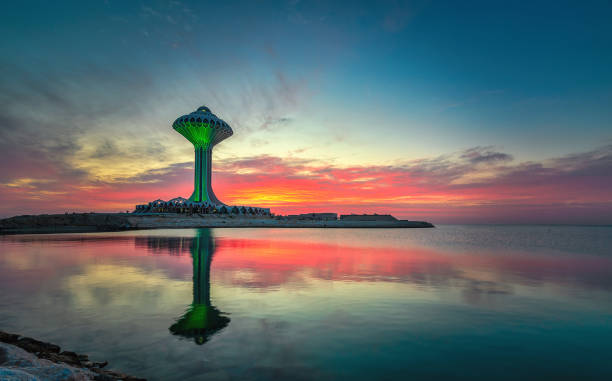 istock Beautiful Sunrise view at Dammam Al Khobar Corniche Saudi Arabia. 1162594423