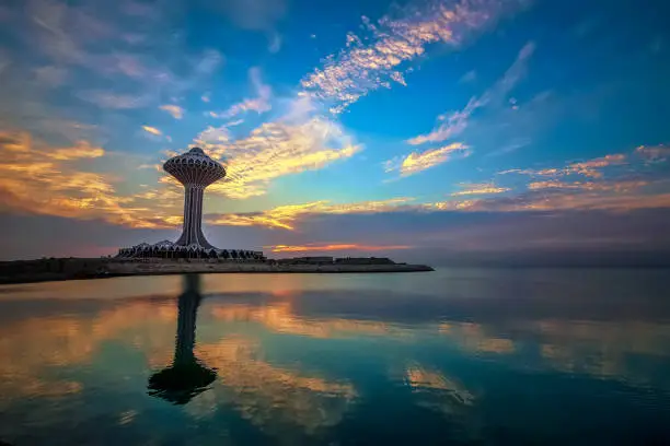 Beautiful Sunrise view at Dammam Al Khobar Corniche Saudi Arabia.