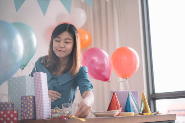 istock an asian chinese female getting ready for birthday celebration 1162597676