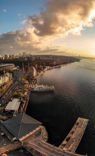 istock Aerial view of the Bosphorus sunrise 1162598538