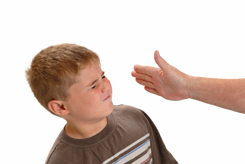 Child being slapped by an adult