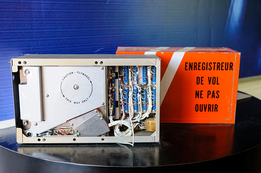 Old Flight Data Recorder (Black Box) from a 1950s aircraft.