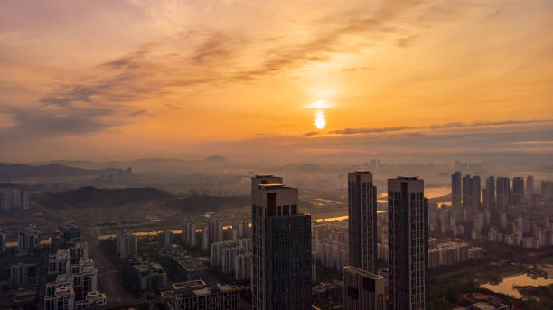 istock aerial view building skyline south korea sunrise 1162604420
