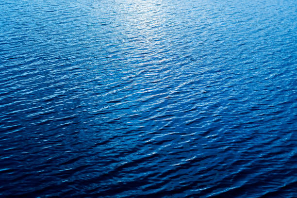 istock aerial view to blue water with reflections 1162605570