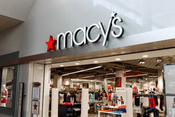 Macy's mall location. Macys plans to continue closing stores IV stock photo