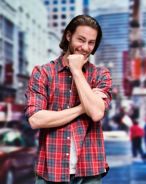 istock Handsome man with long hair 1162606534