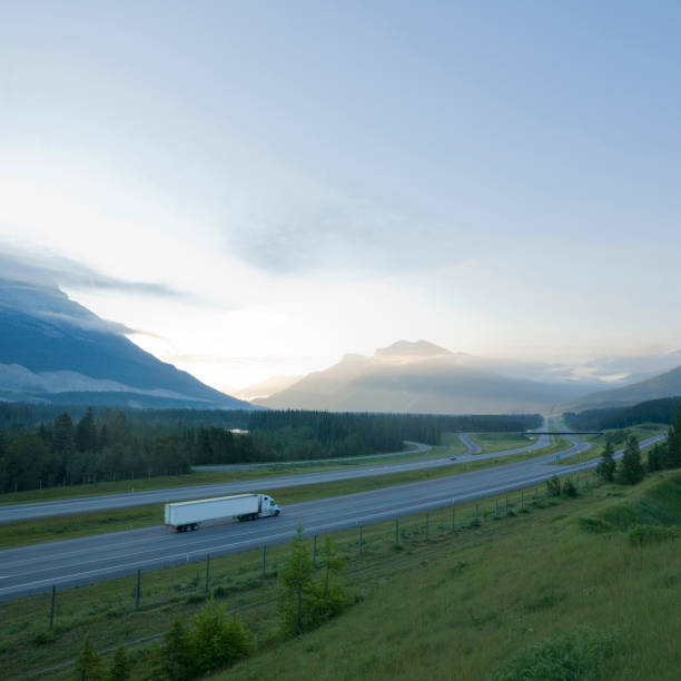 istock Elevated view of Trans-Canada Highway in the Rocky Mountains 1162607179