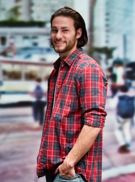 istock Handsome man with long hair 1162607473