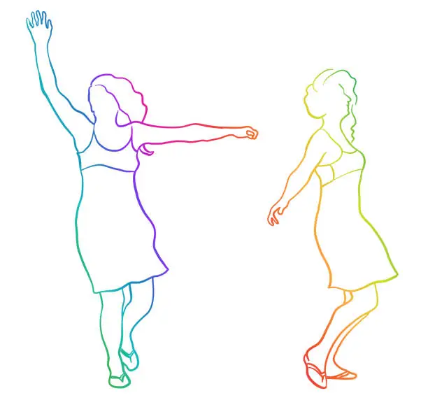 Vector illustration of Fun And Free Feeling Rainbow