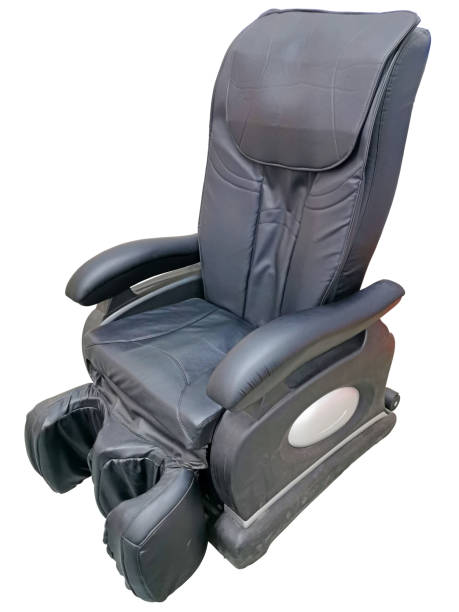 istock Massage black leather chair 1162608566