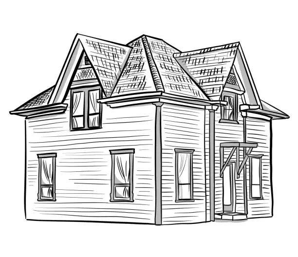 Vector illustration of Small Heritage House