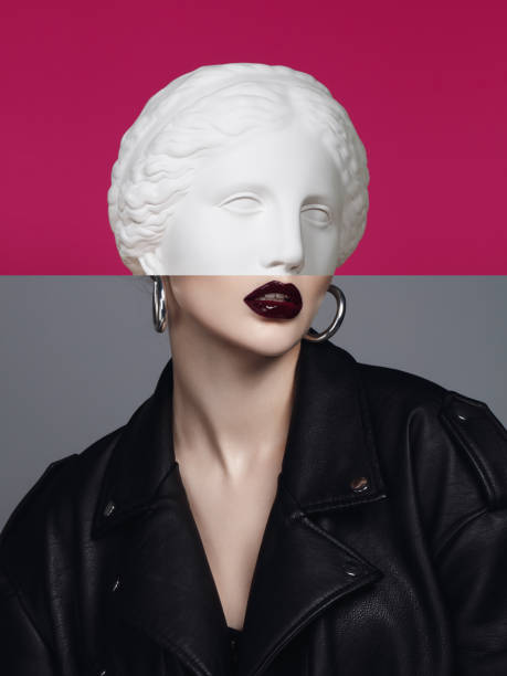 istock Collage with woman and plaster head 1162610948