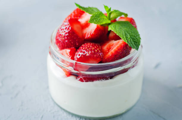 istock Greek yogurt strawberry parfaits with fresh berries 1162612936