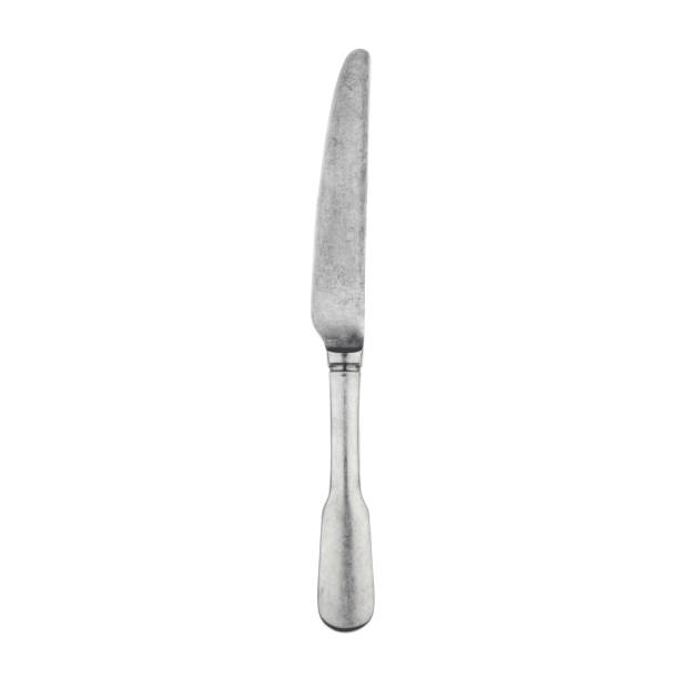 istock Silver vintage serving knife isolated on white background. 1162614261
