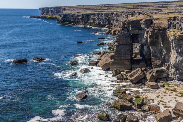 istock Rocks and ocean in a cliff in Inishmore 1162614337