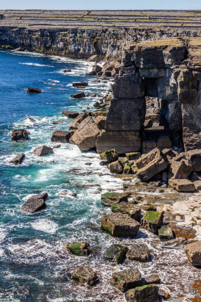 istock Rocks and ocean in a cliff in Inishmore 1162614371