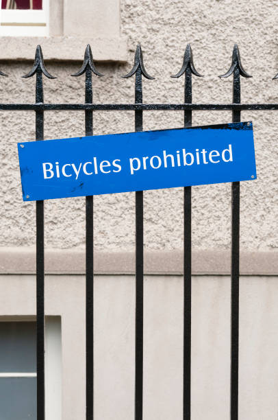 istock Sign on an iron fence 