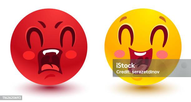 Comically Angry Funny And Angry Smiles Stock Illustration - Download Image Now - Anger ...