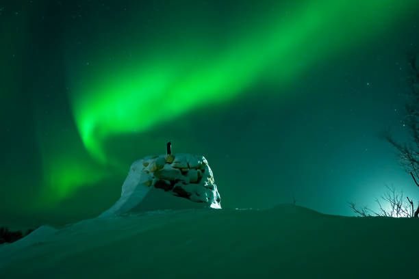 istock Aurora borealis above the Norway Finland border 1162623831
