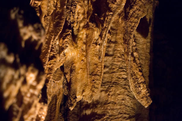 stalactites in the water tunnel, peculiar landscape of nature