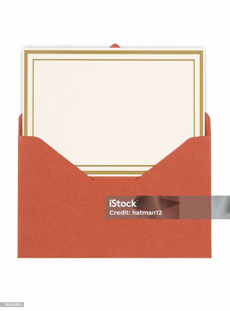 Carta di invito con Busta rossa cinese - Foto stock royalty-free di Busta