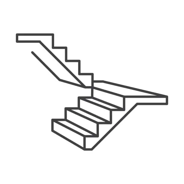 Vector illustration of Stairs icon