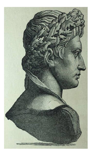 Antique illustration - Augustaus Caesar From Harper's magazine - 1872 julius caesar bust stock illustrations