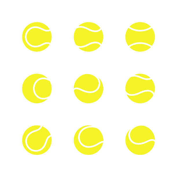 테니스 공 - tennis tennis ball sphere ball stock illustrations