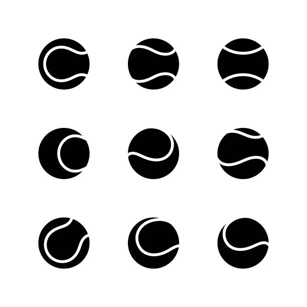 tennisbälle - tennisball stock-grafiken, -clipart, -cartoons und -symbole