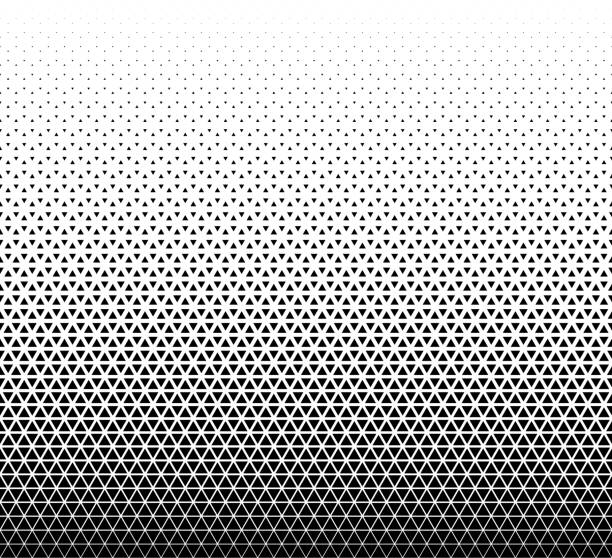 Seamless geometric vector background.Black triangles on white background. Seamless geometric triangles pattern vector background.Middle fade out. right triangle pattern stock illustrations
