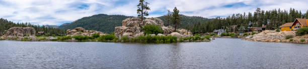 Panoramic shot of Big Bear Lake in california