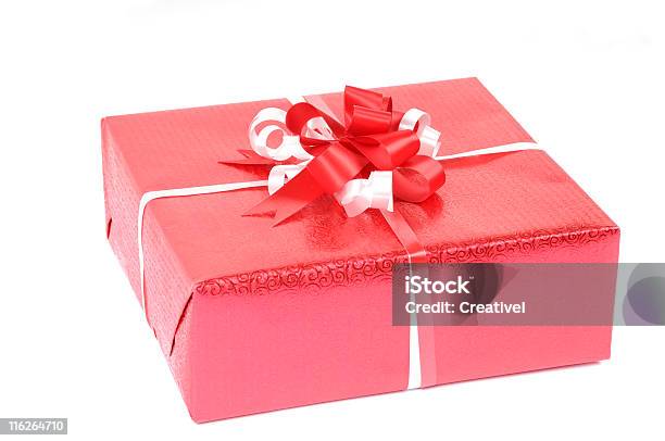 Foto de Presente Com Laço Vermelho e mais fotos de stock de Antecipação - Antecipação, Caixa - Recipiente, Caixa de presentes