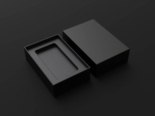 пустая упаковка мобильного ящика для брендинга и макета. 3d иллюстрация рендера. - 4727 стоковые фото и изображения
