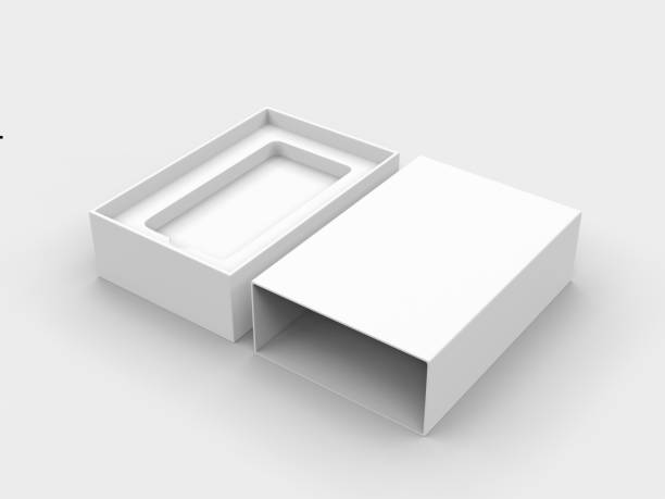 blank mobile box packaging for branding and mock up. 3d render illustration. - 4722 imagens e fotografias de stock