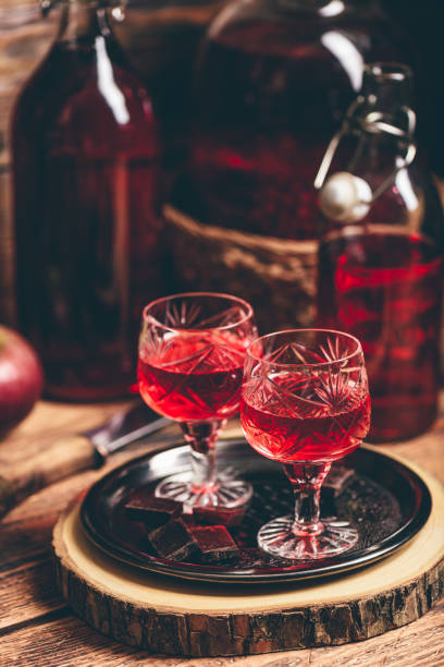 istock Glass of red liquor with chocolate bars 1162650936