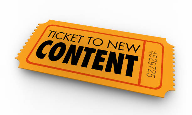 istock Ticket to New Updated Content Information Resources Words 3d Illustration 1162655521