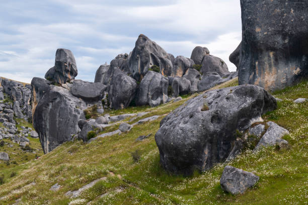 istock Rock formations at Castle Hill in Arthur's Pass National Park 1162658051