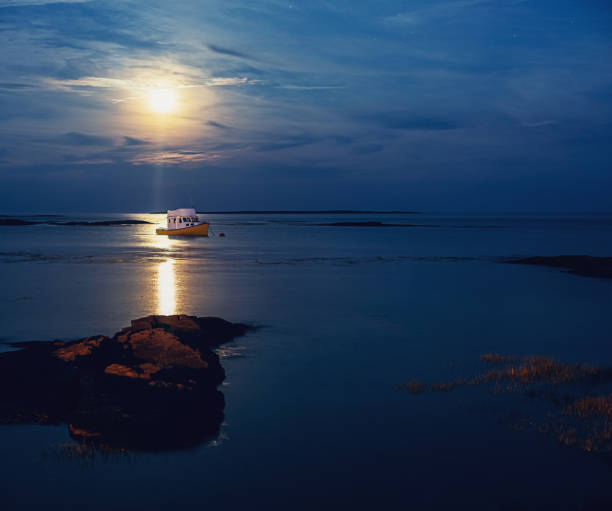 istock Moonlit Fishing Boat 1162664628