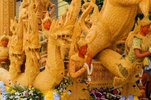 istock Candle festival in ubon ratchathani thailand. 1162666766