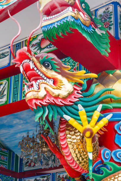 istock Colourful dragon on Chinese temple 1162668278