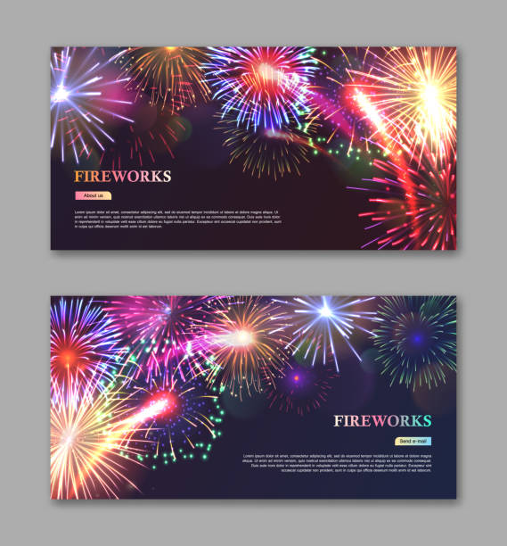 illustrations, cliparts, dessins animés et icônes de dépliants de célébration de jour d'indépendance de pays - fireworks show
