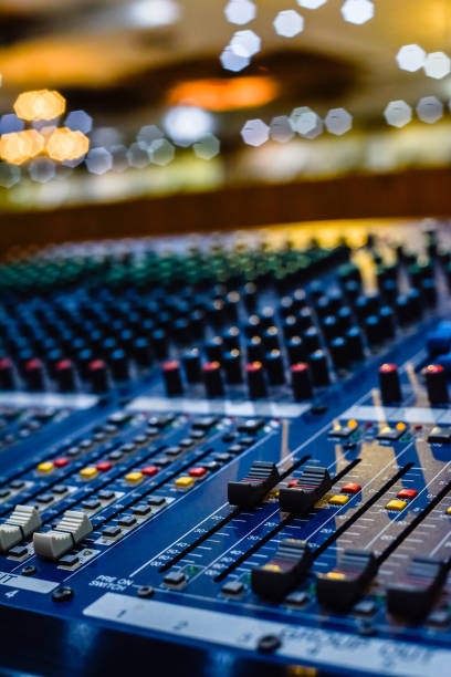 istock DJ headphones and DJ mixer. 1162673898