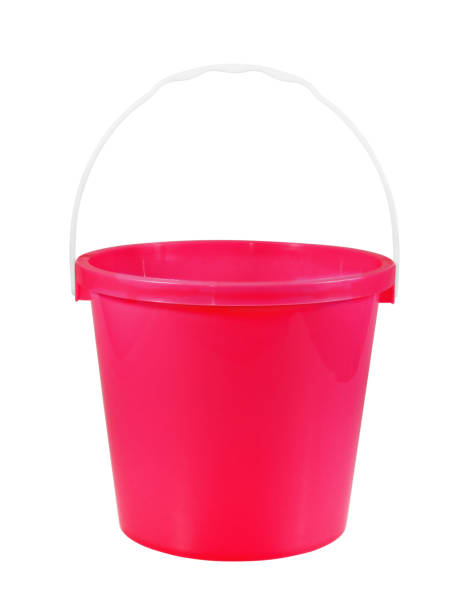 istock empty red plastic household bucket  isolated on white background 1162674106