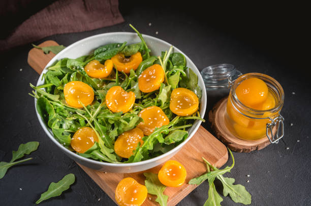istock Fresh salad with apricots 1162678451