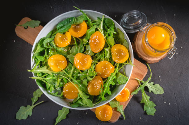 istock Fresh salad with apricots 1162678472