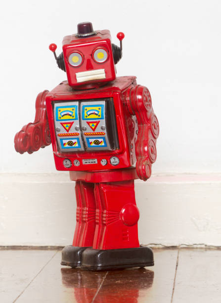 istock vintage red robot says hi 1162680493