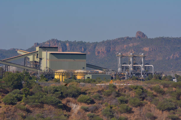 호주 북부 준주 자비루 근처 레인저 우라늄 광산 - kakadu australia kakadu national park northern territory 뉴스 사진 이미지