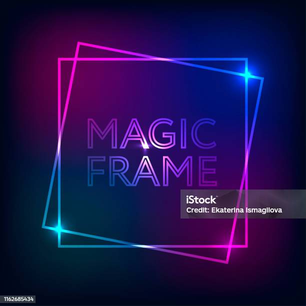 Text Frame Magic Magic Frame Gradient Vector Abstract Lights Lines Text Design Frame ...