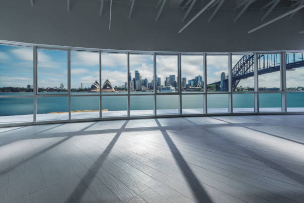 porto de sydney fora das janelas - sydney harbor - fotografias e filmes do acervo